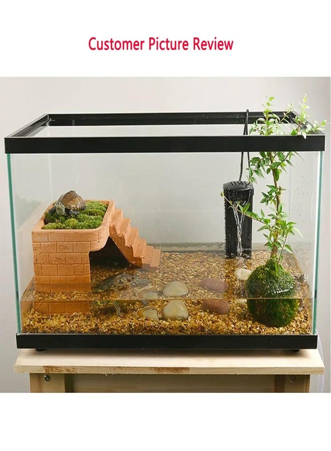 Flushbay Turtle Basking Platform Climbing Ramp Reptile Hide Cave Resting Terrace Large Bearded Dragon Basking Platform Humid Hide for Tortoise, Bearded Dragon,Leopard Gecko,Lizard (S) - Image 4